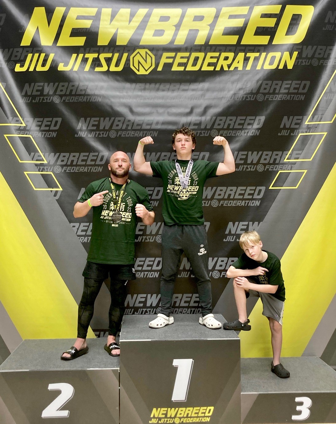 Casey with his sons in Jiu Jitzu